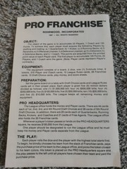 2001 PRO FRANCHISE FOOTBALL Board Game Family Vintage USA NFL Licensed Complete