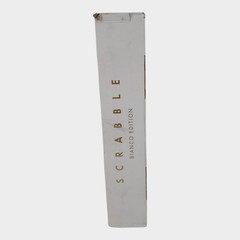 WS Game Company Scrabble Bianco Edition with Rotating Wooden Game Board