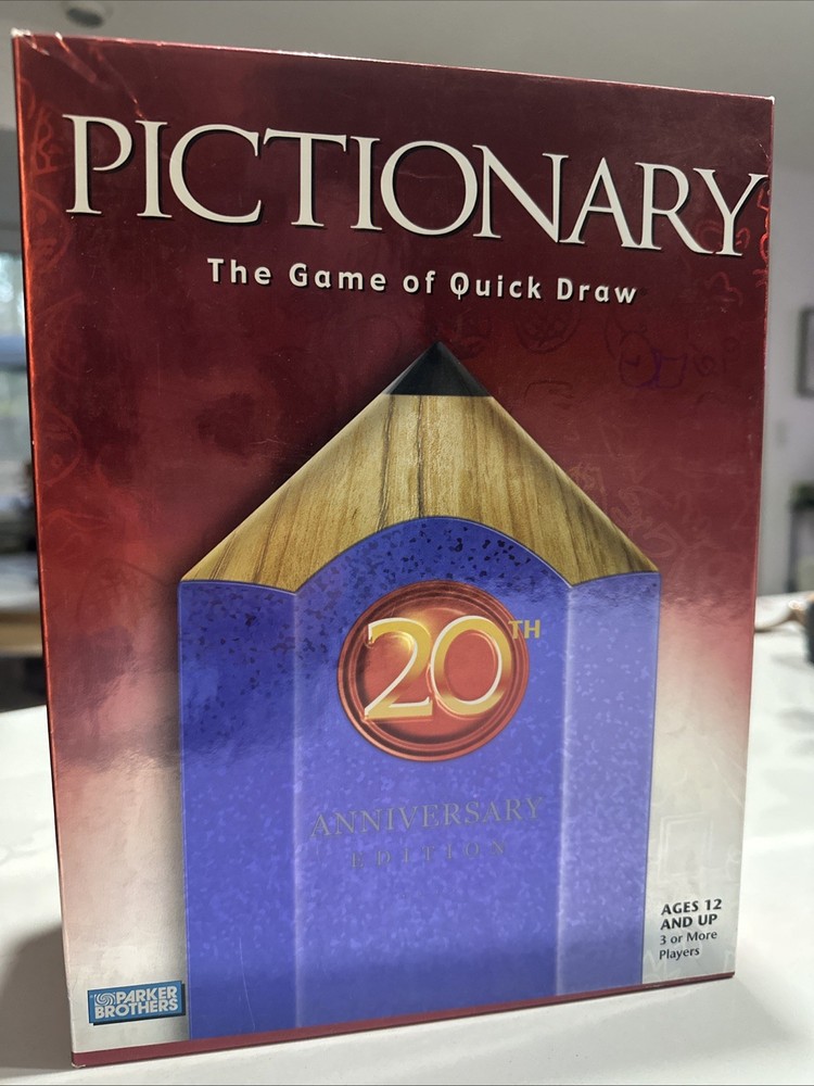 Pictionary 20th Anniversary Edition Board Game Family Hasbro – 100% Complete