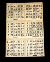 BINGO PAPER Cards sheets 6 on 4 Tan Border – 25 pack