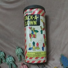 Very RARE Vtge. Stack-A-Clown Tot Guidance Game #4204 in round Orig. Box
