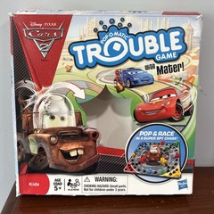 Hasbro Disney Pixar Cars 2 Pop-O-Matic Trouble Game With Mater Complete Box