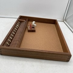 Vintage 1963 Drueke Clapper 12 Game No. 7086 Walnut Shut the Box Board w/ Box