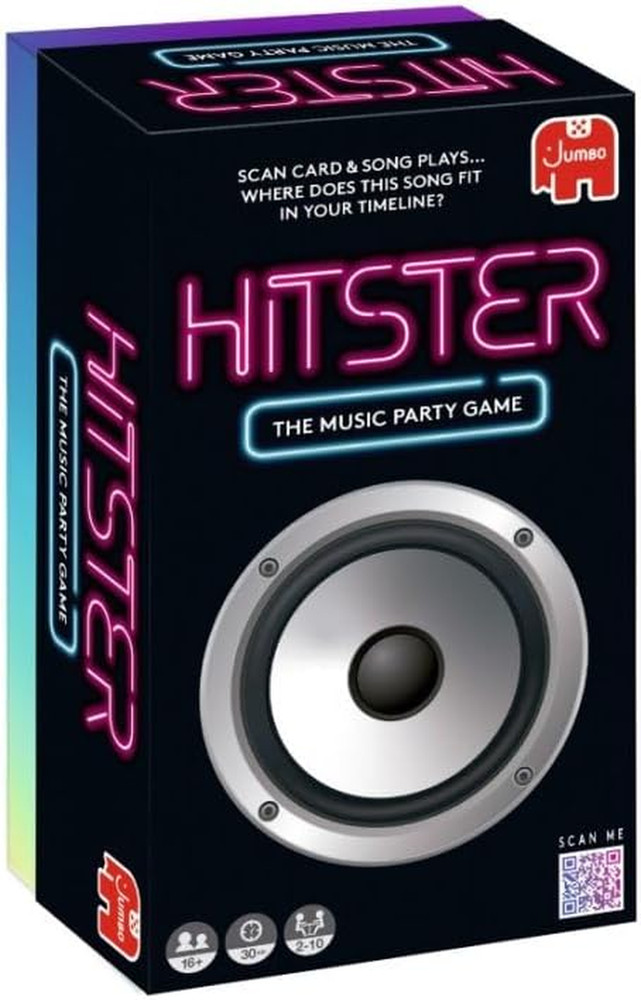 Jumbo Hitster – The Music Fun Party Quiz Card Game, 2-10 Players – 300 Plus Icon