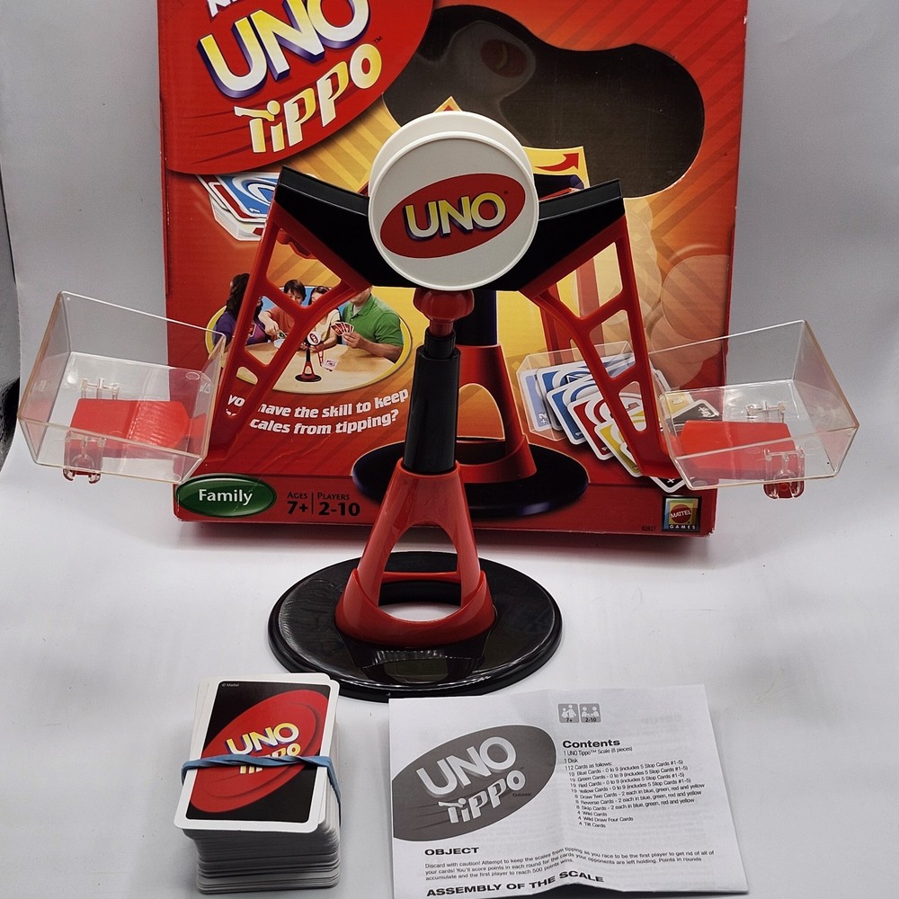 UNO Tippo Game of Skill by Mattel 2009 100% Complete w/ Instructions