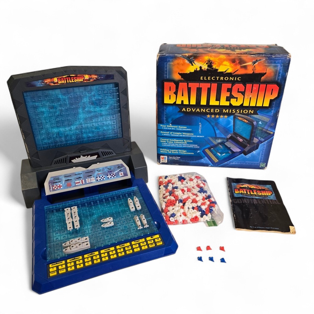 Electronic Battleship Advanced Mission 2000 Hasbro **WORKS / COMPLETE**