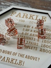 Resin Dice Set 6pcs – Steampunk Gears – Handmade Replacement Dice Games