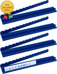 4 Pcs Wooden Mahjong Racks with Pushers 4 Set Magnet American Mahjong Rack