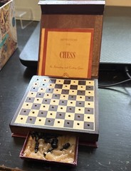 Vintage WWII Travel Chess Set METRO Volume 250 Portable Miniature Board Game