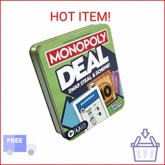 Monopoly Deal Card Game in Collectible Storage Tin | Ages 8+ | 2-5 Players | 15