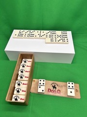 Vintage DON Q SERRALLES Quixote Rum Promotional Bakelite Domino SET Clean JAPAN
