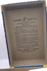 Vintage Old Milton Bradley Lotto Game Travel Suitcase Box Wooden Number Pieces