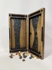 Luxury Wooden Backgammon with Epoxy Resin