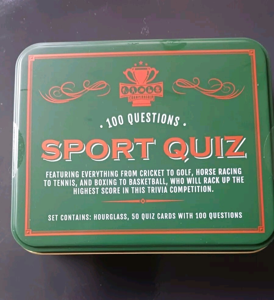 Game Championship Sport Game in Collectible Tin Box – 50 Cards – 100 Questions
