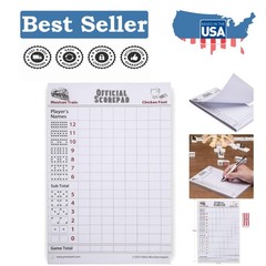 Mexican Train & Chicken Foot Dominoes Scorepad – 60 Sheets, 8.2 x 5.5 Inches