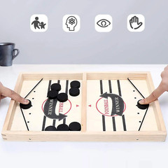 Wooden Fast Sling Puck Game Paced Table Winner Board Games For Parent-Child Toys