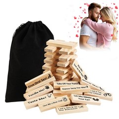 Naughty Tumble Tower Game for Adults – Fun Couples Date Night & Valentine’s Gift