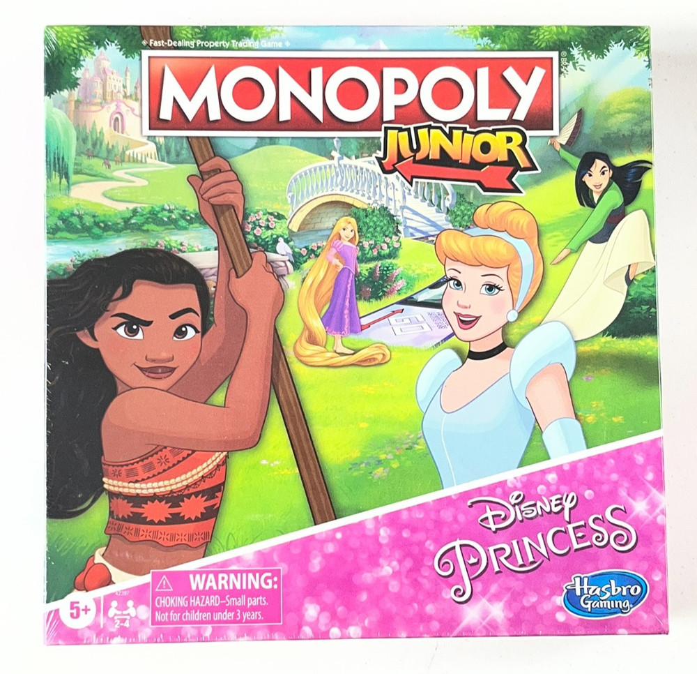 Monopoly Junior: Disney Princess Edition Board Game Kids Age 5+ NEW Sealed