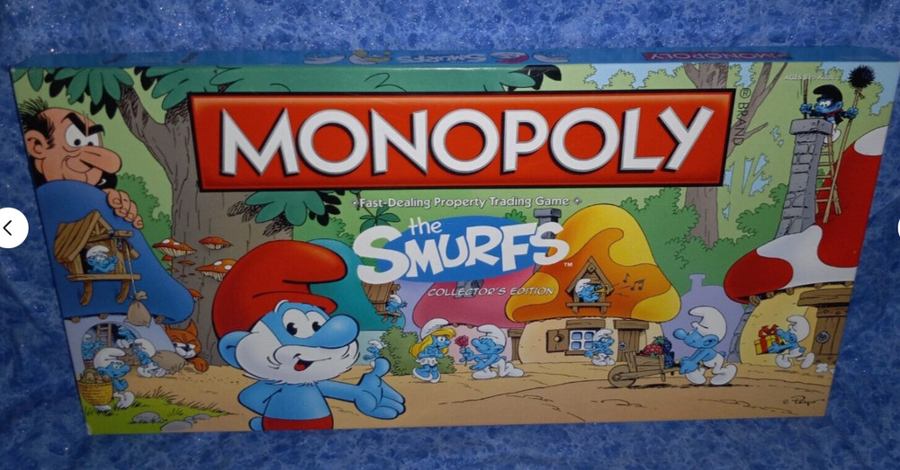 “SUPER RARE!” Monopoly: The Smurfs Collector’s Edition (2013) Complete in Box.