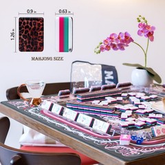 American Mahjong Game Set, Portable Carrying Bag,Acrylic 160 Tiles,Western Ma…