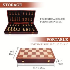20″ Extra Large Solid Walnut Wooden Chess Set with 2 Extra Queen Pieces – Kin…