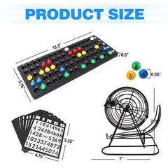 Deluxe Bingo Game Set w/Metal Bingo Cage Perfect for the Whole Family FriendsANY