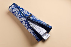 American Mahjong Set, Blue Paisley Carrying Bag,166 Premium White
