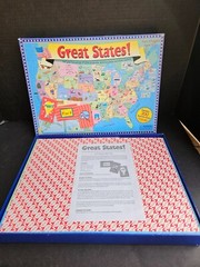 Vintage Great States Board Game – Complete – Open Box