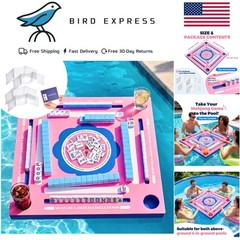 Floating Pool Mahjong Table 31.5-inch Waterproof Game Tray for Pool Beach Lake