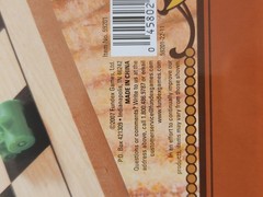 Fundex Games Double-Sided Solid Wood Checkers/Tic Tac Toe Board Game 3+ 2007
