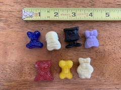 Vintage Crazy Bones Small Gogos Mixed Color Lot Classic 7 Piece Total