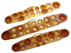Handmade Filipino Sungka with 100 Sigay (Cowrie) Shells – Large 27″