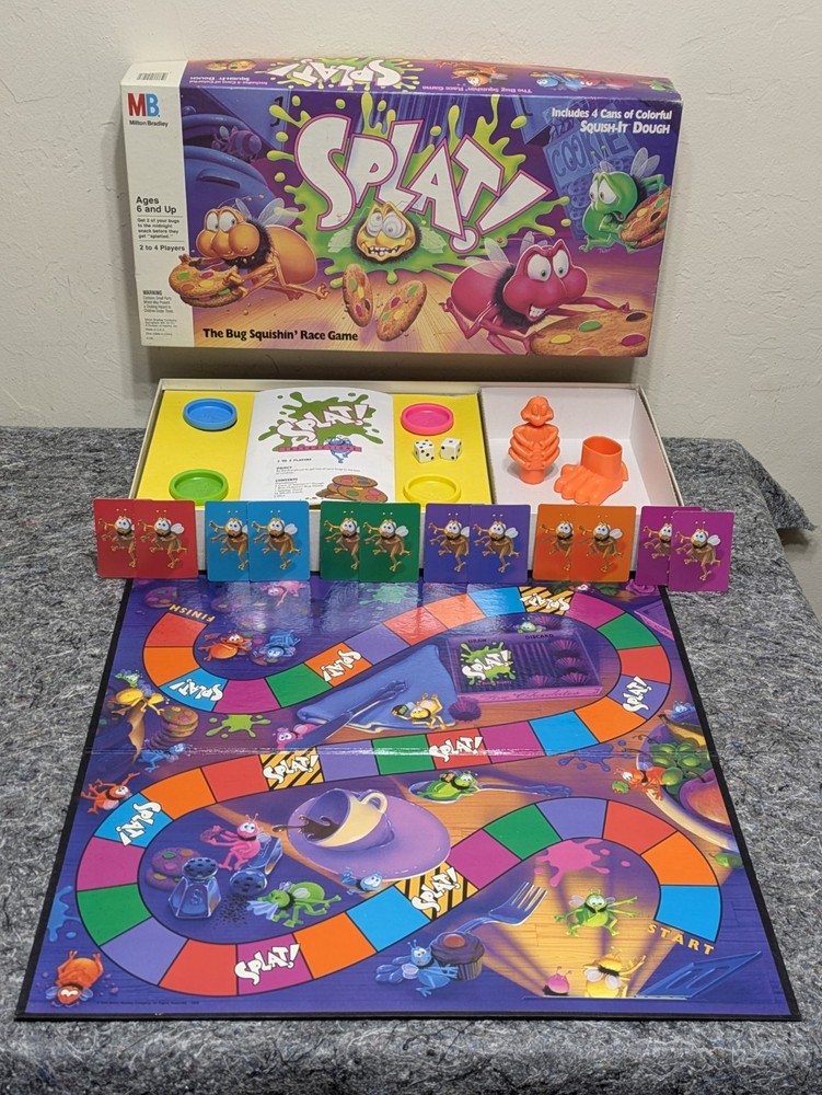 SPLAT! Milton Bradley The Bug Squishing Race Vintage Board Game COMPLETE EUC
