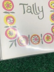 Heines Tallies 2 Way 2 Table Set With Multi-Color Floral Designs-8 Tallies