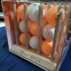 NIB Bounce Battle Ping Pong Ball Wood Edition Family Or Party Game