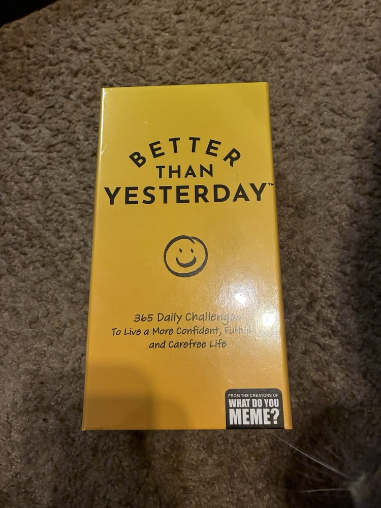 Better Than Yesterday 365 Daily Challenges Life Fullfilling Game Meme NEW Sealed