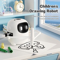 Drawing Robot Kids 150 Cards Voice Interactive Educational Toy RIVGOT Machine