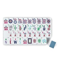 160 American Mahjong Tiles 4-Layer Acrylic Gray Theme Engraved Set fast ship