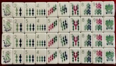 DARK GREEN – 4 Layer Acrylic Mahjong Tiles Full American Set 160 Tiles US SELLER