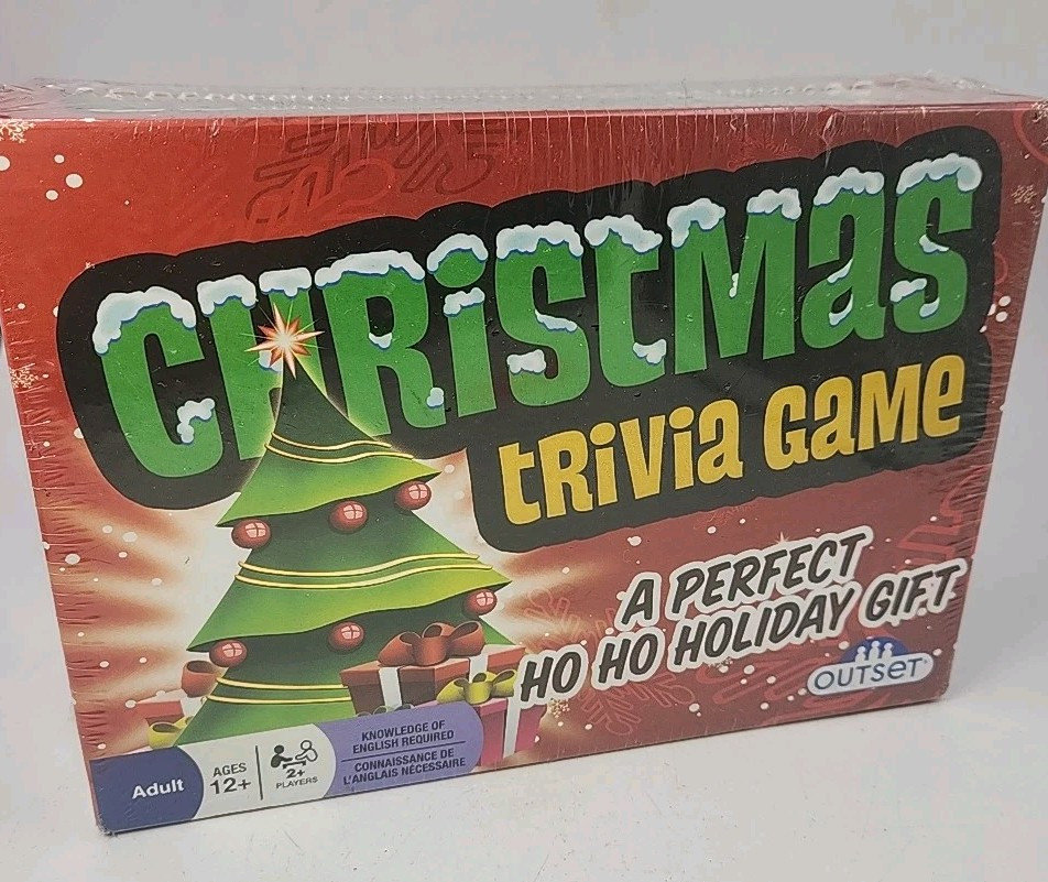 New Xmas Fun Game OUTSET BRND Christmas Trivia Game Holiday