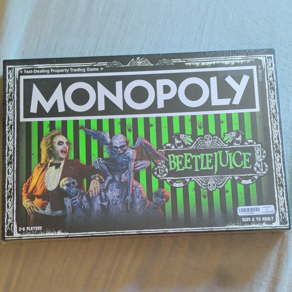 USAopoly Monopoly Beetlejuice Board Game 2-6 Players Age 8+ 6 Tokens