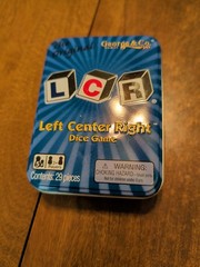 LCR® Left Center Right™ Dice Game – Blue Tin