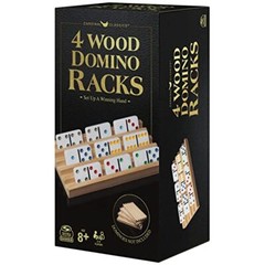 Wooden Domino Trays Set of 4 Wood Domino Racks Domino Holders for Domino Tiles