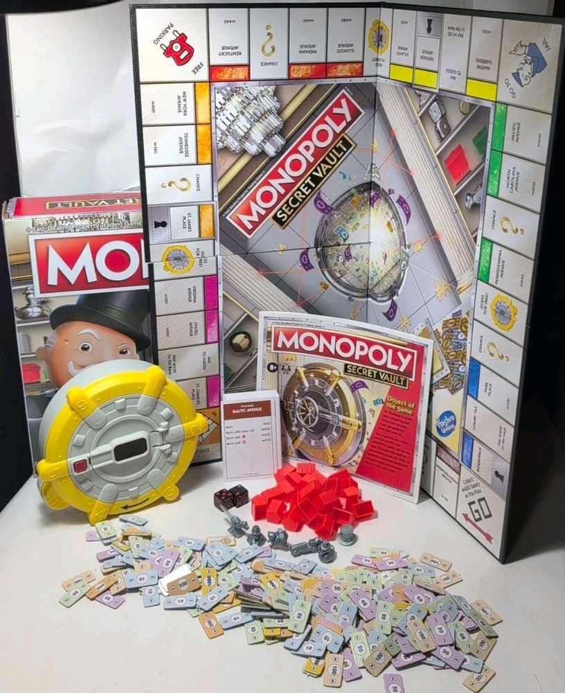 MONOPOLY Secret Vault Board Game Complete