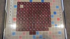 Vintage Scrabble Crossword Game Deluxe Edition Turntable Selchow & Righter 1977