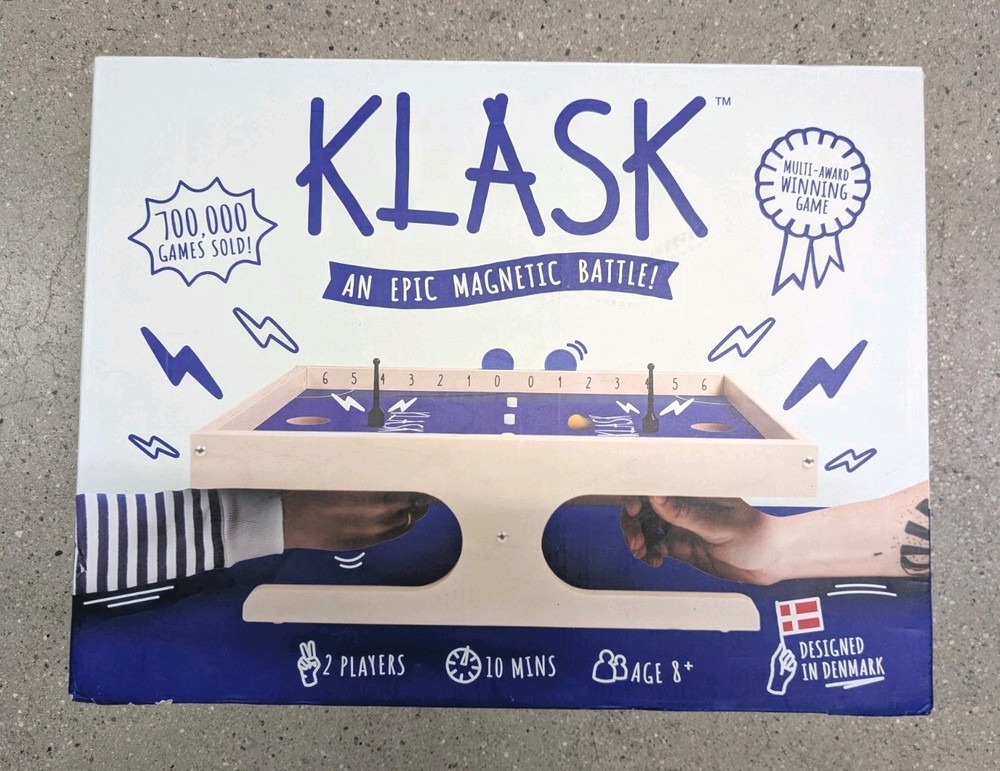 KLASK w/ Extra V 2.0 Accessory Set Epic Magnetic Battle Party Board Game Hockey