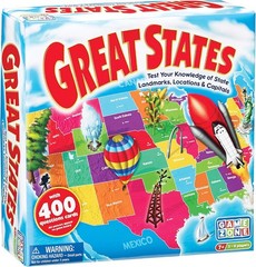 New! Great States Card Game (100 Cards) by Game Zone please see description!