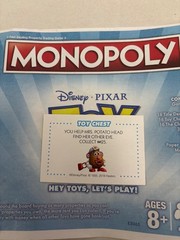 2018 Monopoly Toy Story You Help Mrs. Potato Head Community Chest Card Game