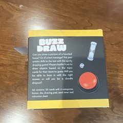 Great Games Buzz Draw Party Drawing Game w/ Buzzer, 2+ Players, Ages 12+