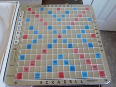 Vintage SCRABBLE GAME 4034 complete Deluxe edition Milton Bradley ROTATING 1989
